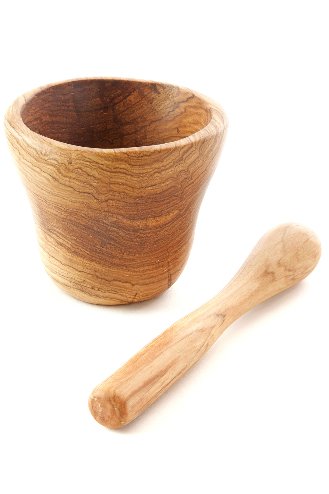 Wild Olive Wood Mortar & Pestle Spice Grinder Set Default Title