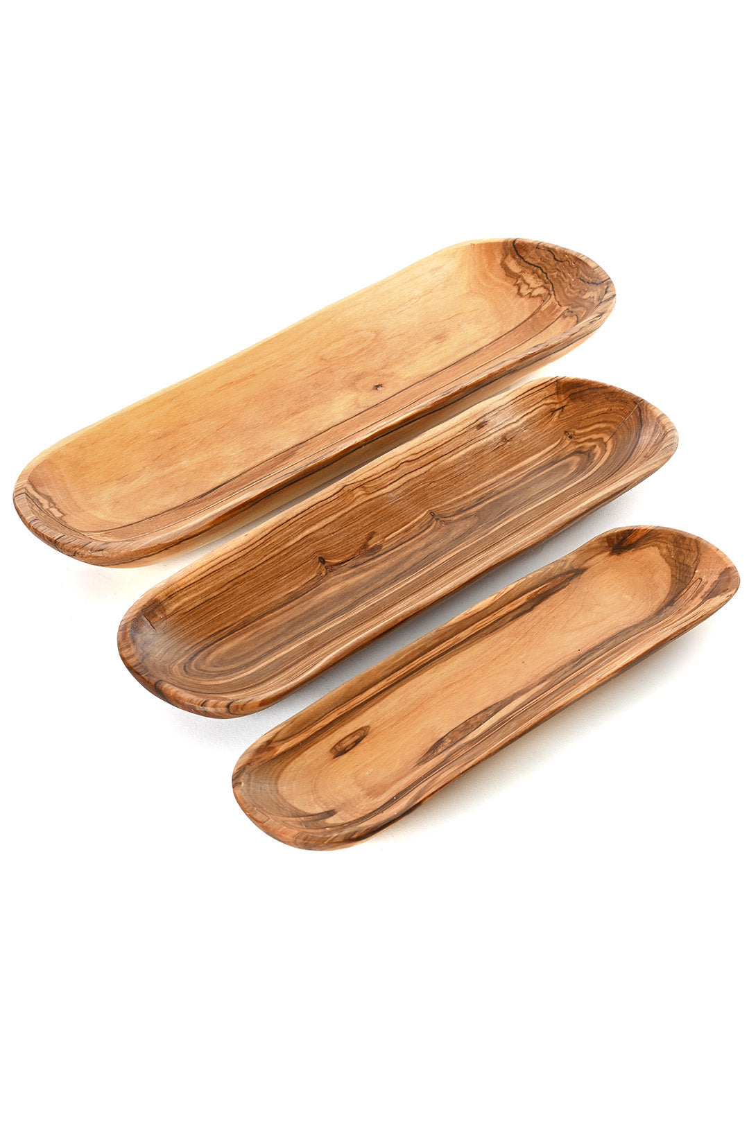 Imperfect: Wild Olive Wood Shallow Cracker Trays