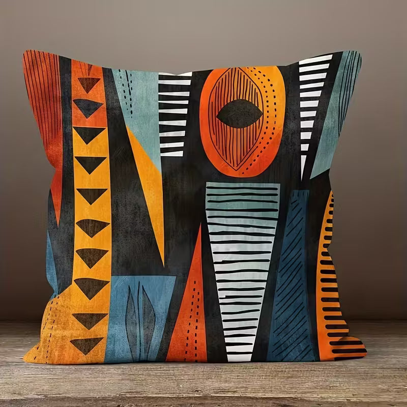African Printed Pillow Covers 18x18