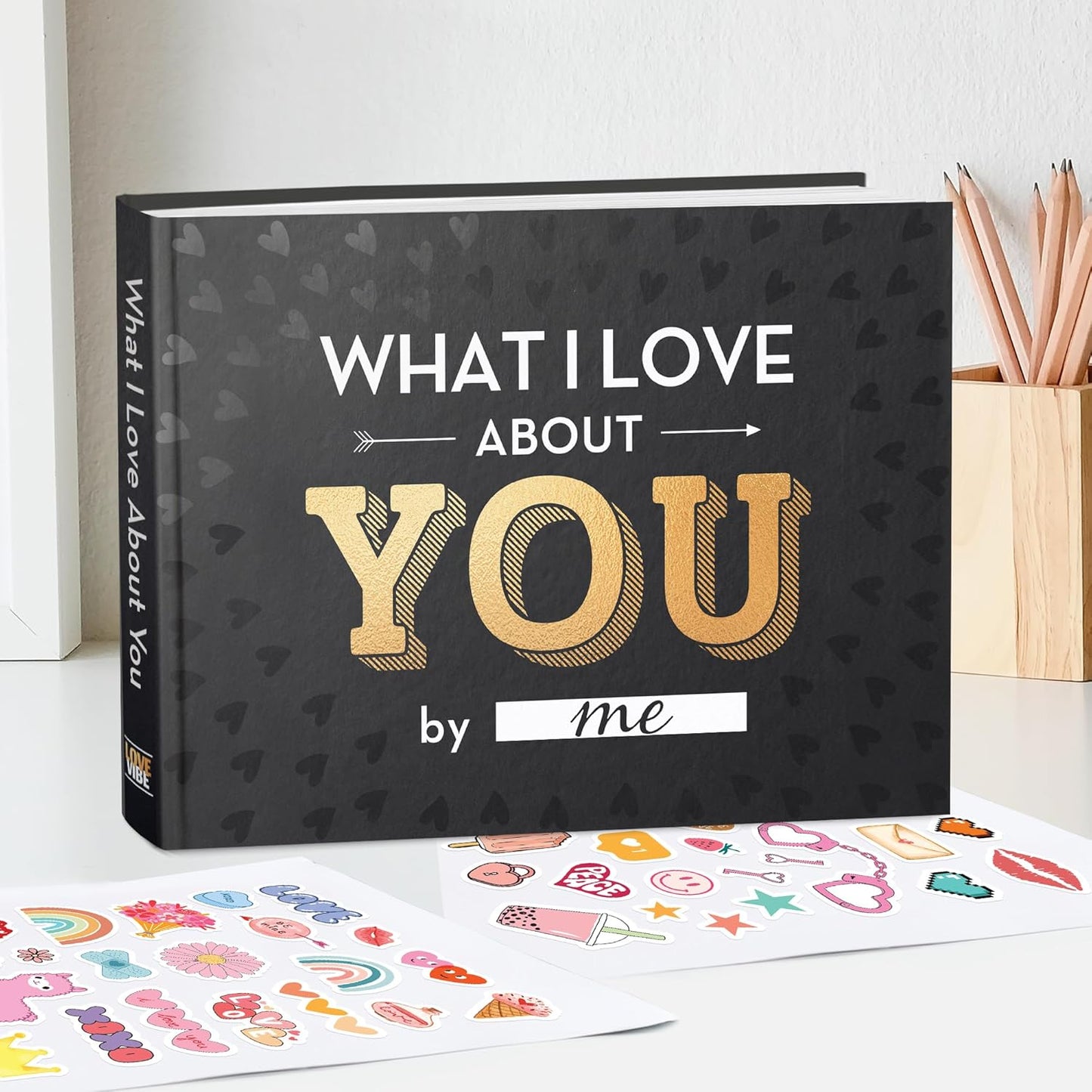 What I Love about You Book - Fill-in-the-Blank Book for Men, Boyfriend, Women, Girlfriend, Husband, Wife, Him, Her - Couples Gifts for Anniversary, Christmas & More - Stocking Stuffer for Men, Women