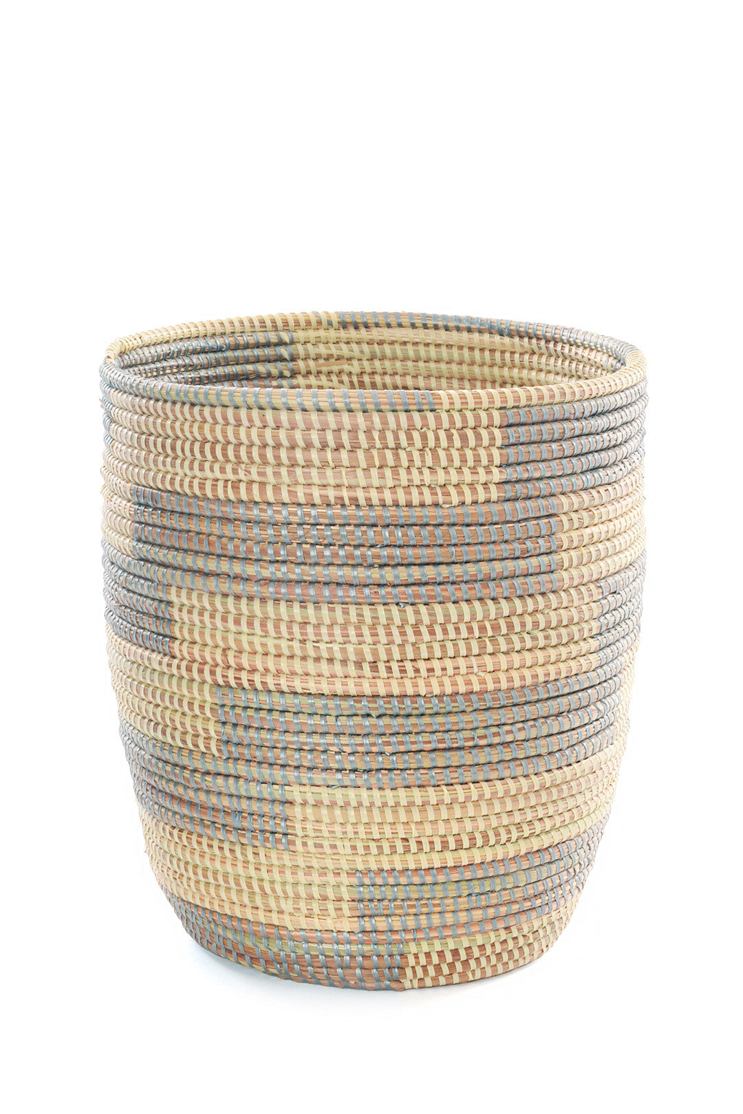 Silver & Cream Stairstep Bath Bin Basket