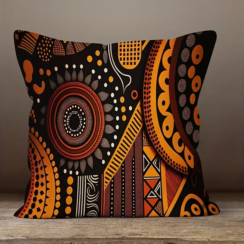 African Printed Pillow Covers 18x18