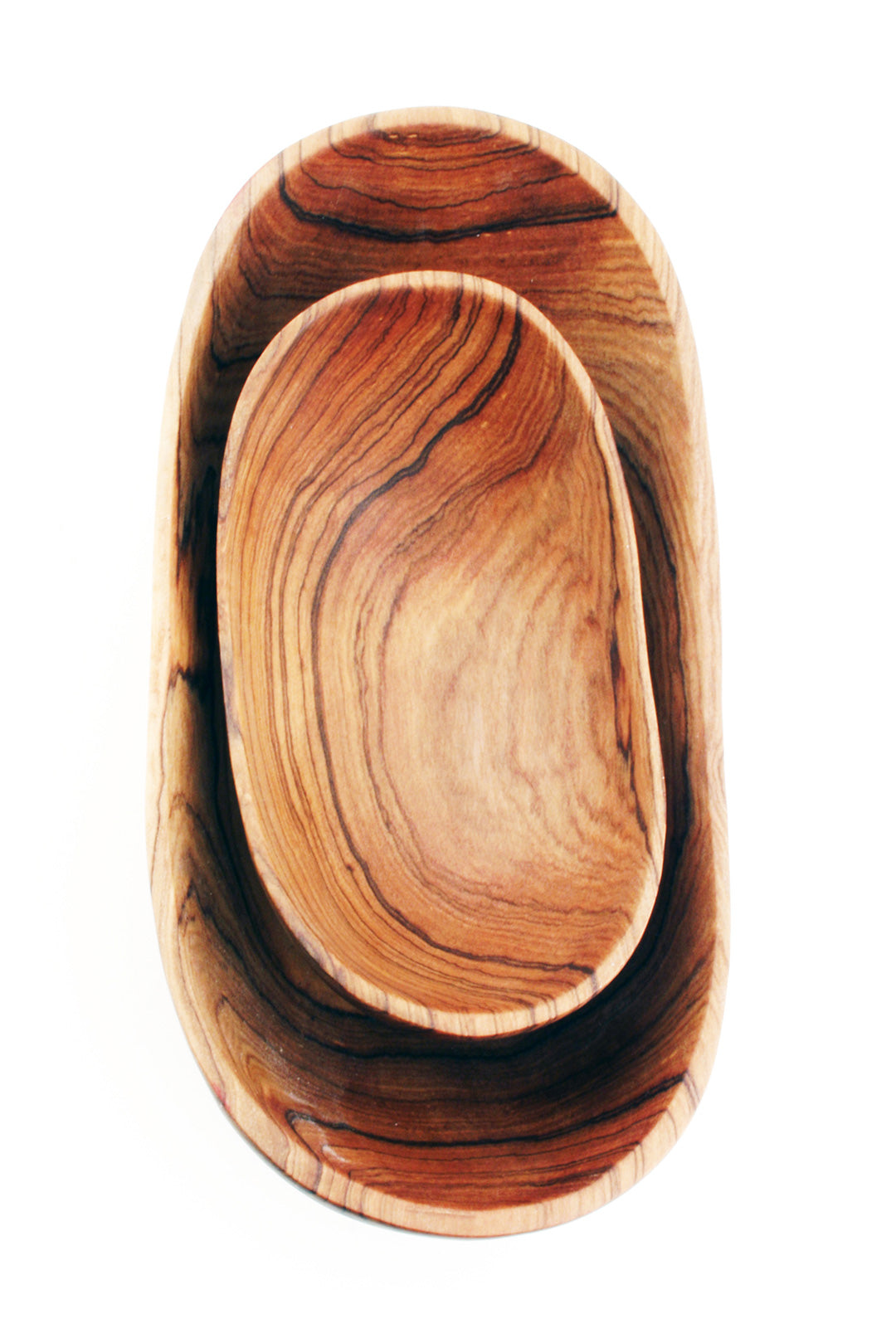 Set of Two Wild Olive Wood Dippy Dip Bowls