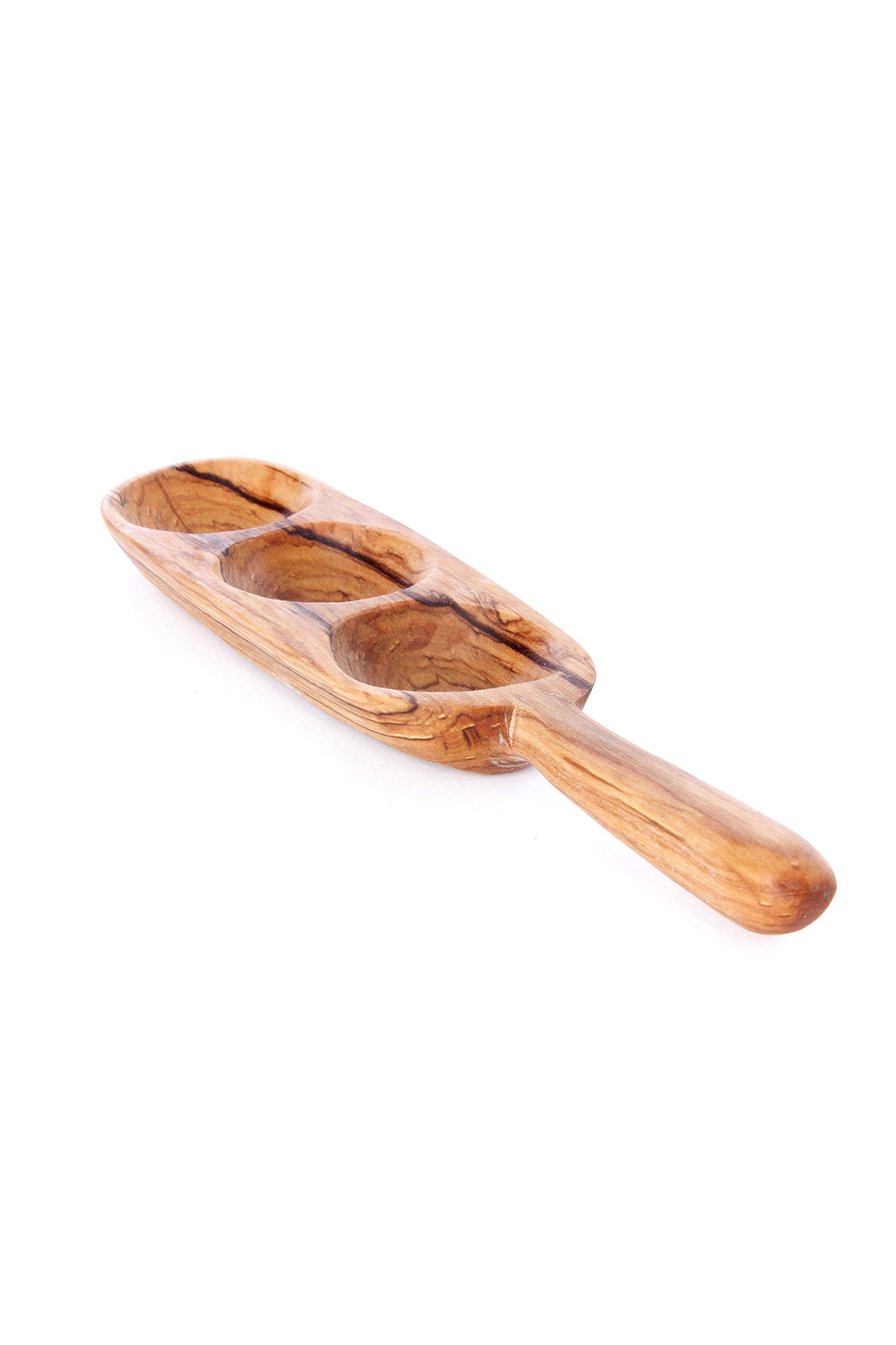 Wild Olive Wood Triple Well Serving Trays JKWB63A Small Tray