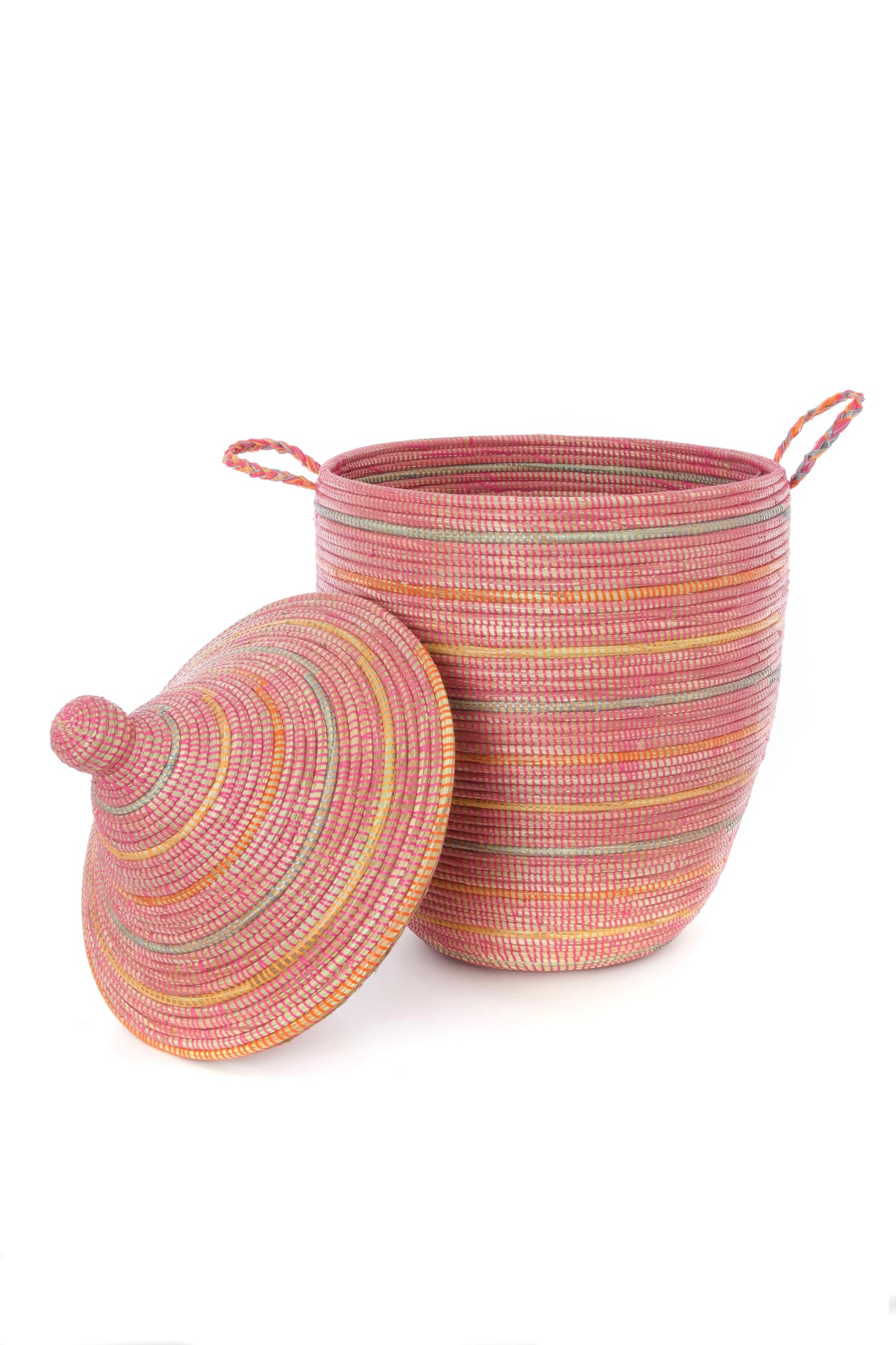 Sunrise Stripes Large Laundry Hamper Basket