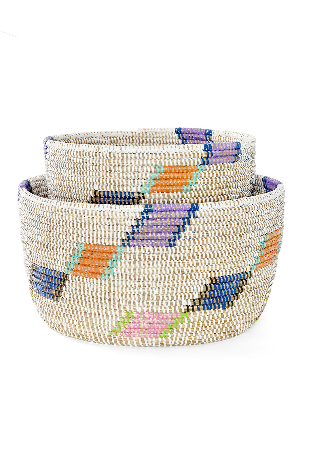 Set of Two Diagonal Diamond Nesting Storage Baskets