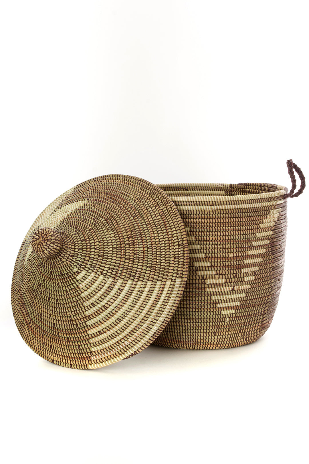 Brown and Cream Tribal Design Basket