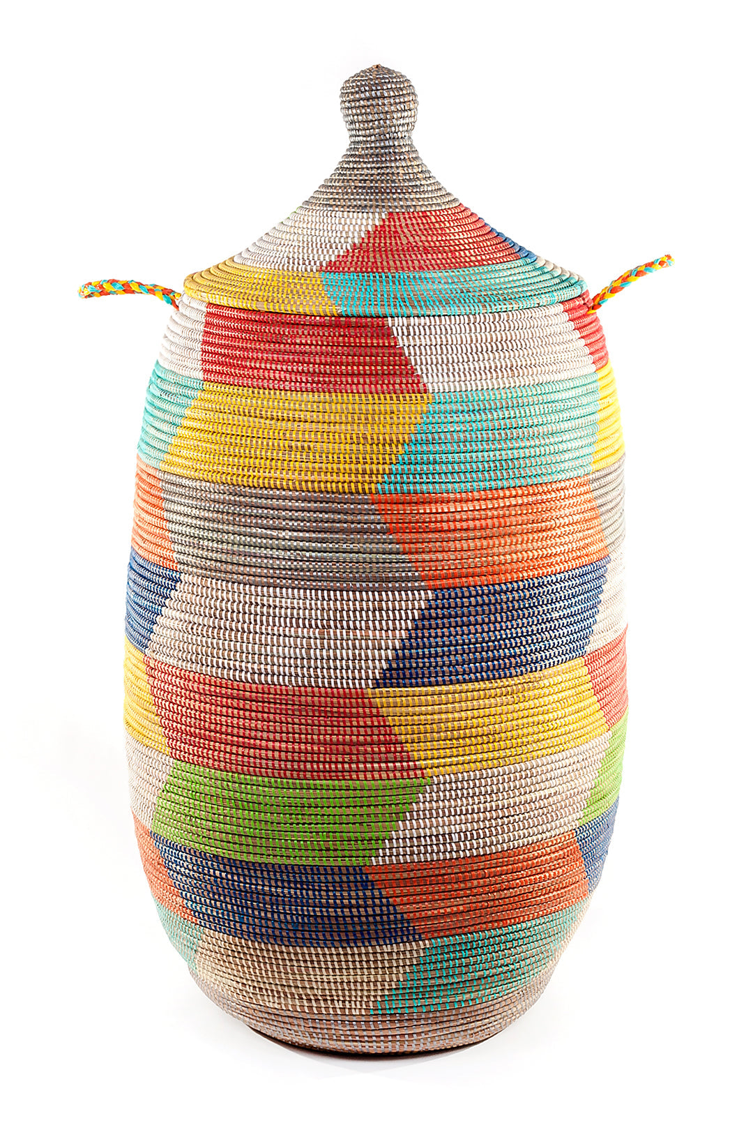 Assorted Oversized Rainbow Herringbone Storage Basket