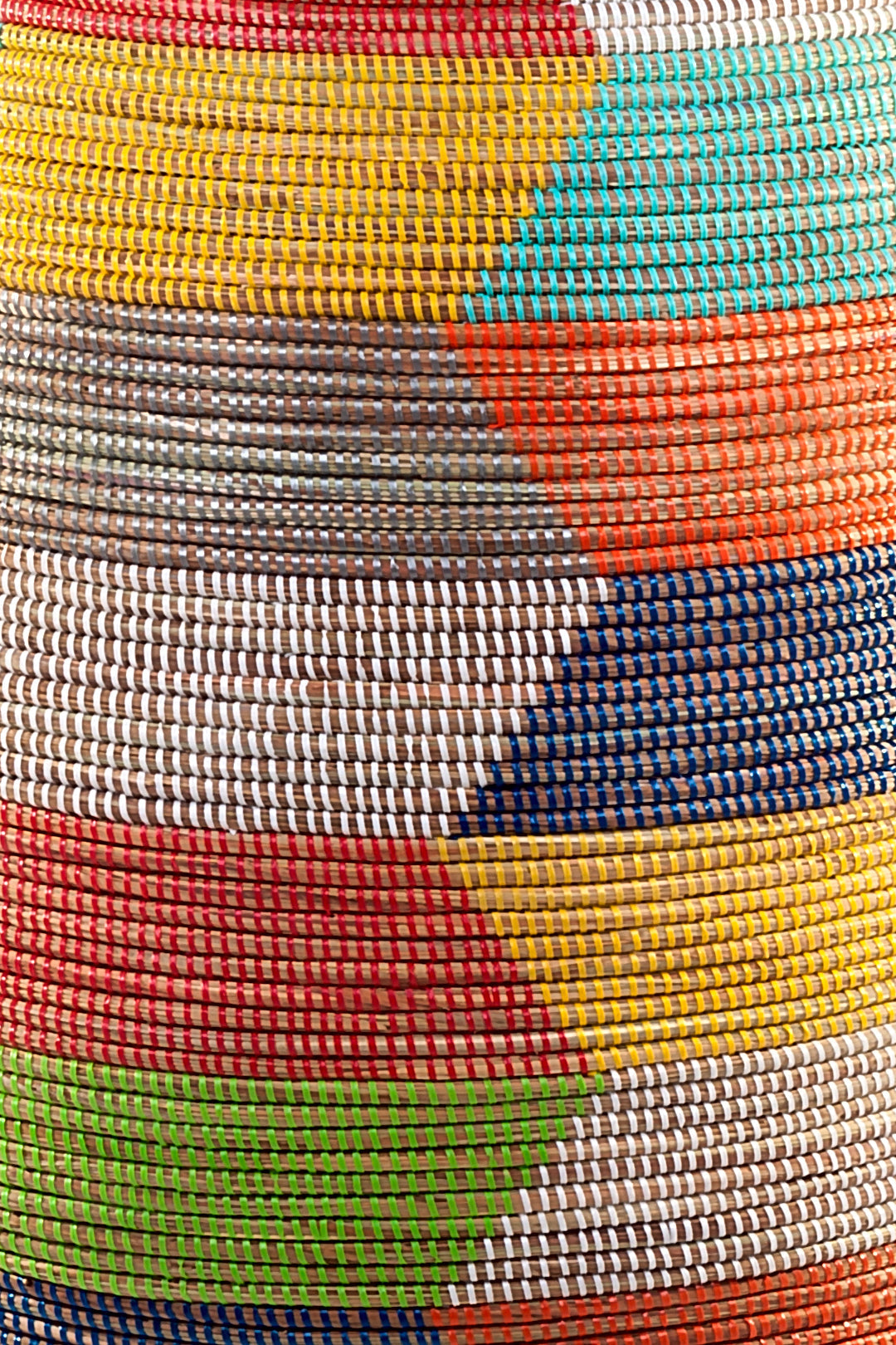 Assorted Oversized Rainbow Herringbone Storage Basket