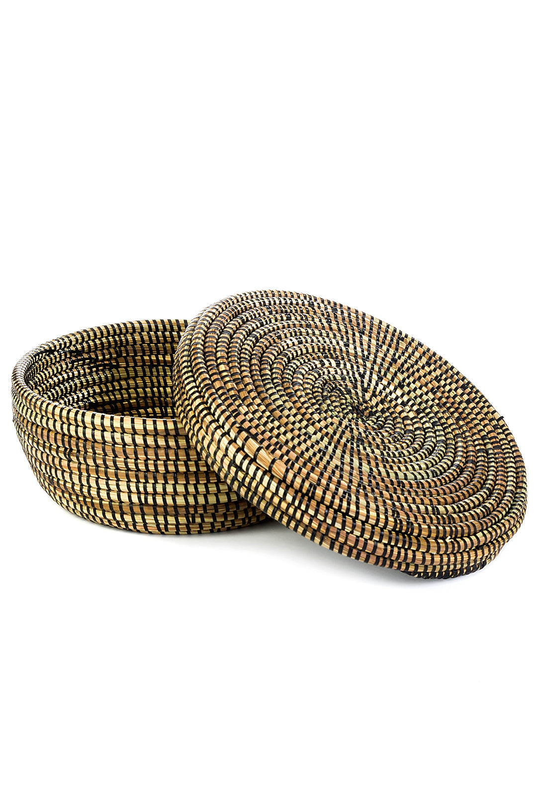 Black Lidded Storage Box Basket