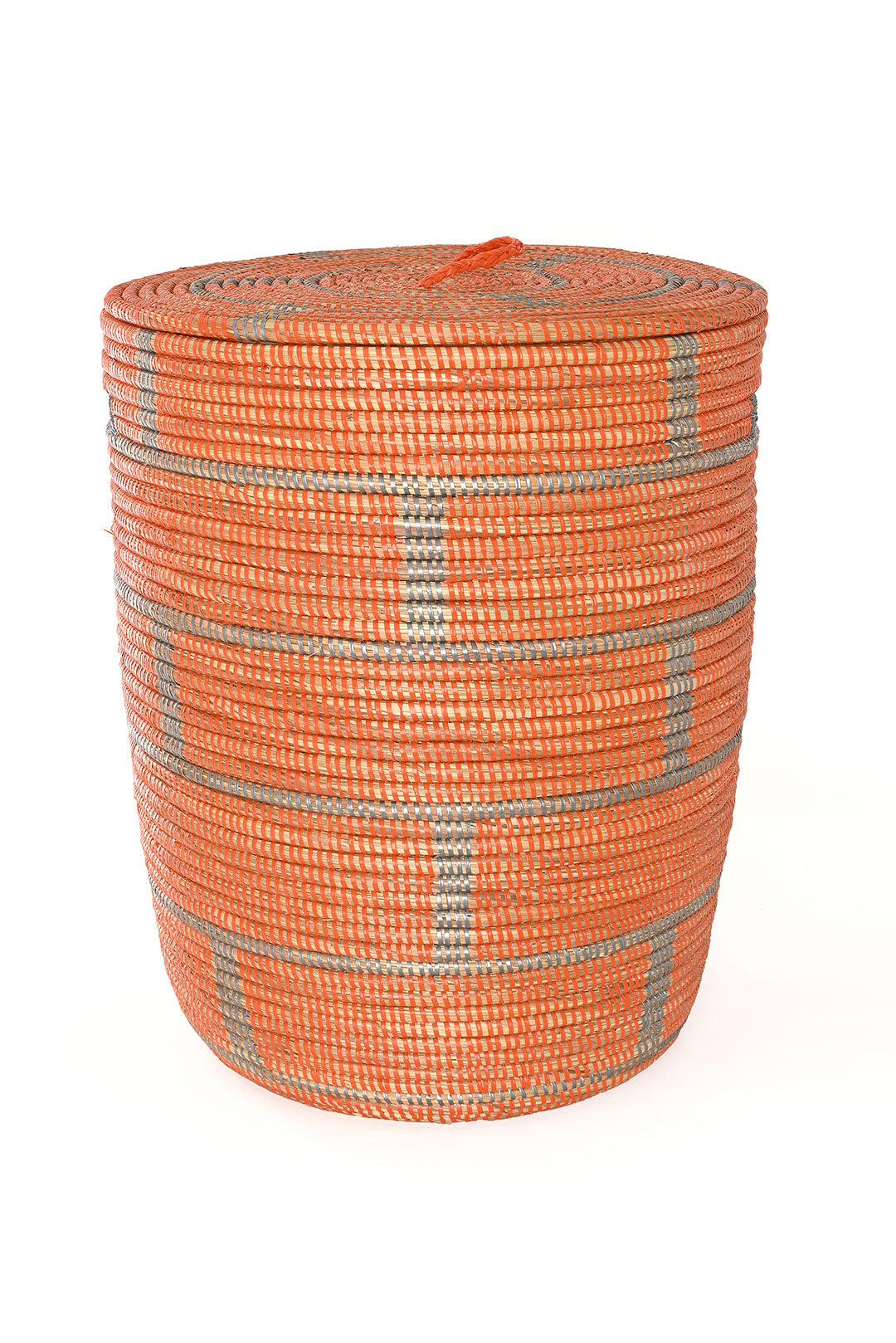 Set of Three Orange and Silver Brickwork Nesting Hamper Baskets