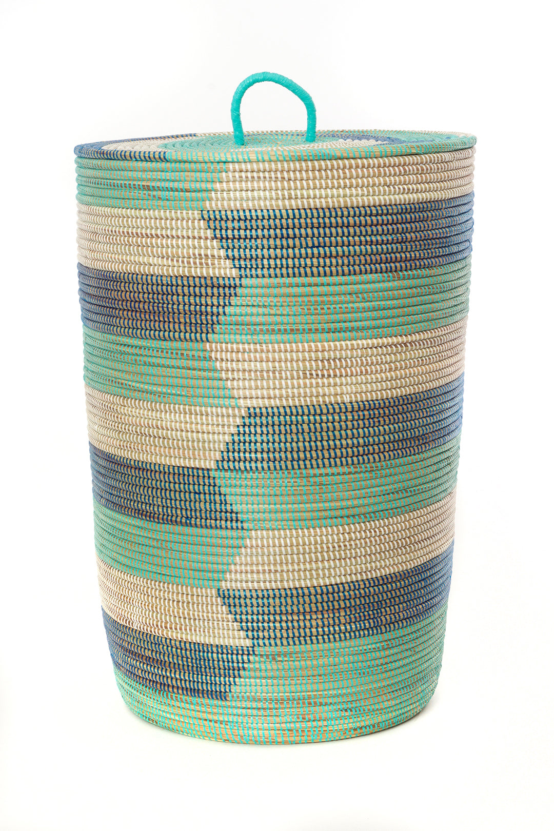 Set of Three Blue Sahara Hamper Baskets