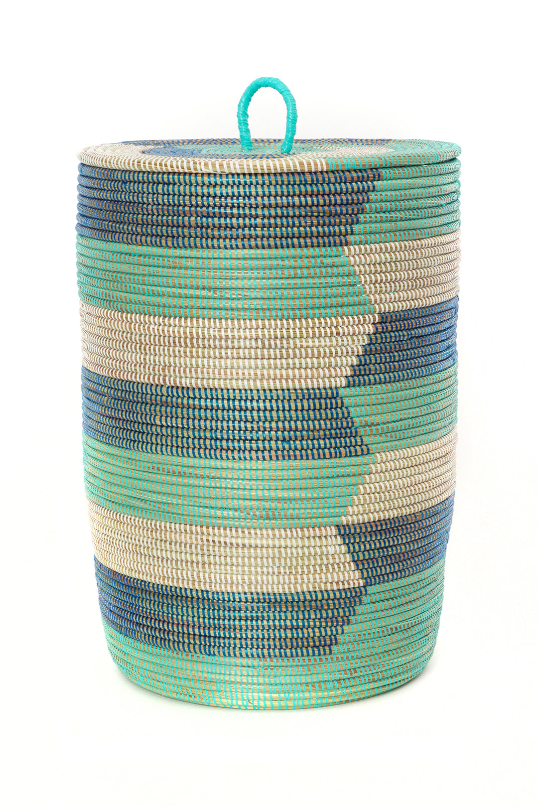 Set of Three Blue Sahara Hamper Baskets