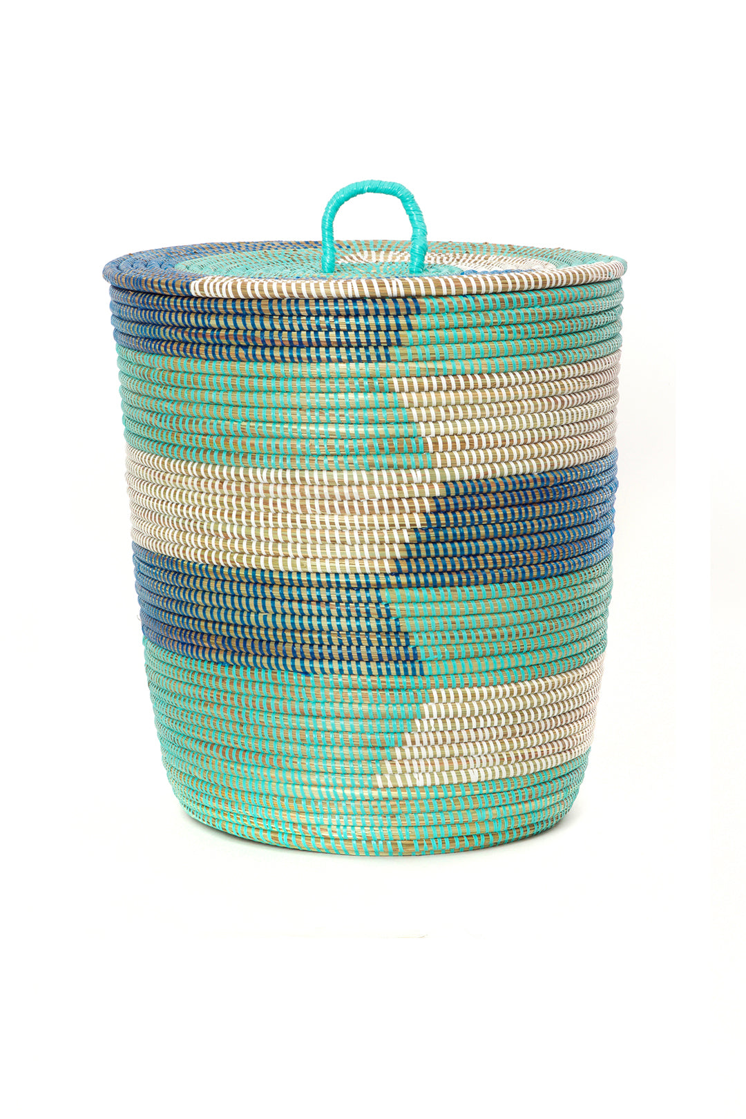 Set of Three Blue Sahara Hamper Baskets
