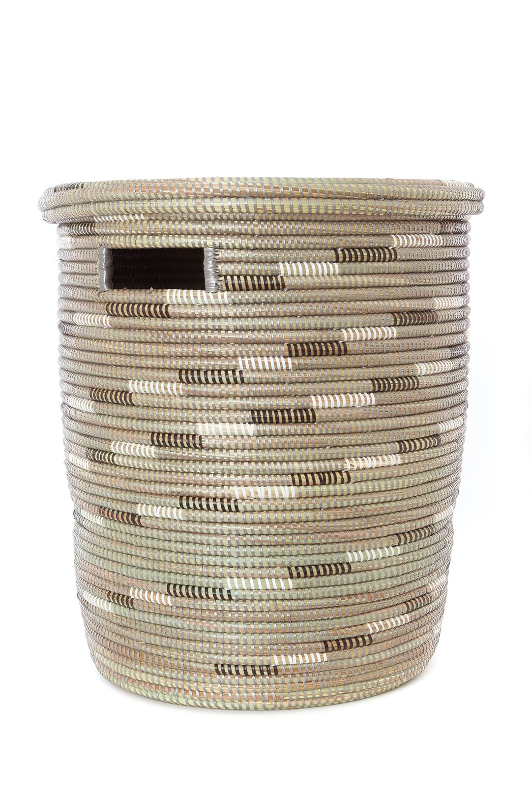 Silver Swirl Flat Lid Storage Basket
