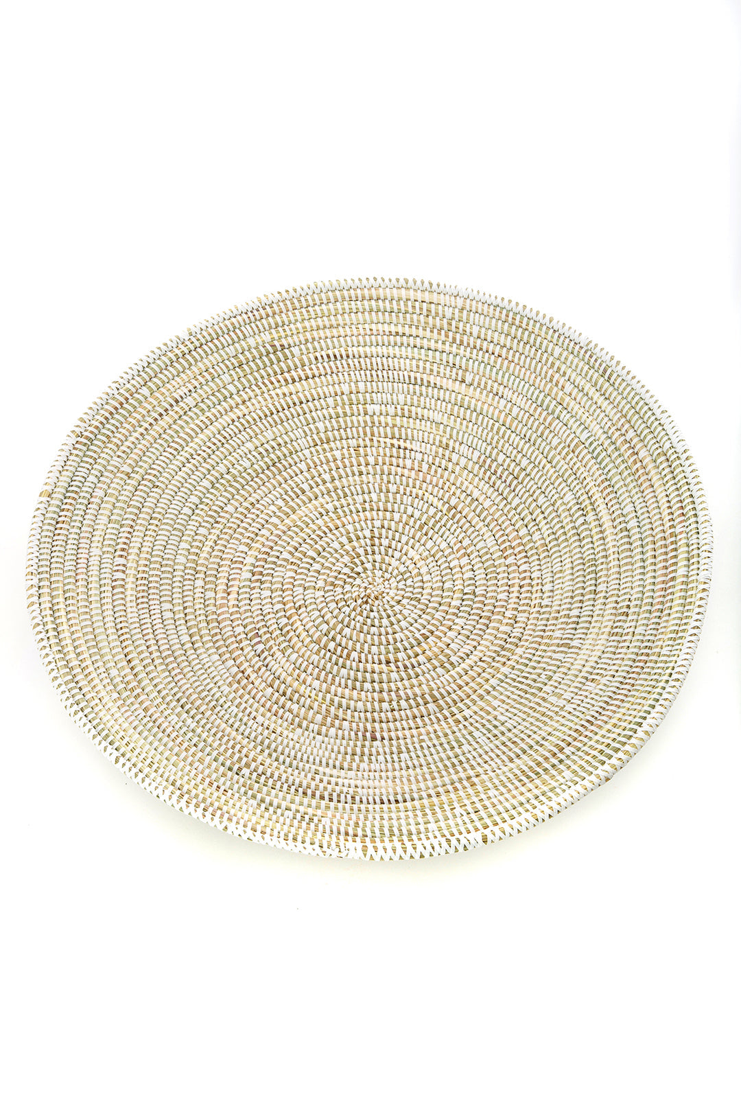 20" Solid White Grain Basket from Senegal