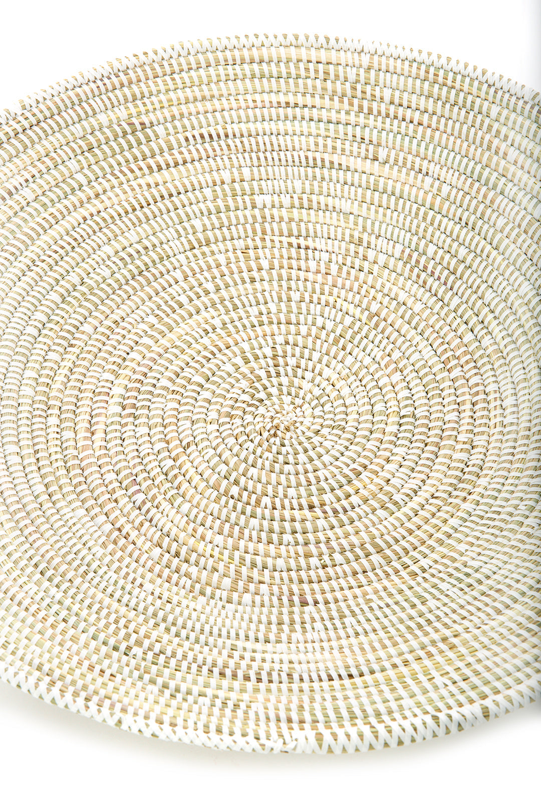 20" Solid White Grain Basket from Senegal