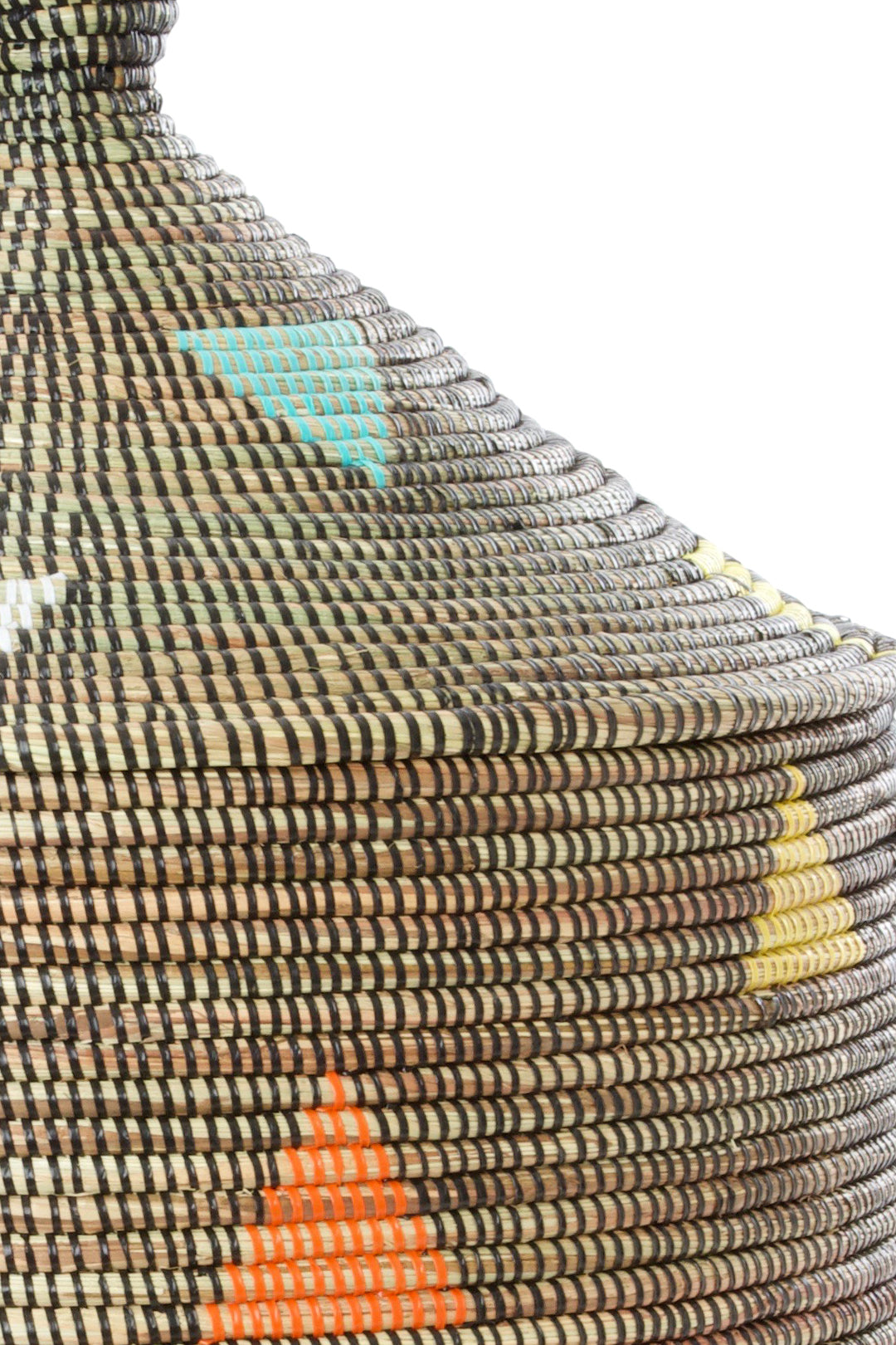 Large Black Teranga Triangles Hamper Basket from Senegal