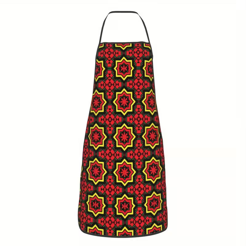 African Ankara Unisex Adjustable Bib Apron for Adults 1