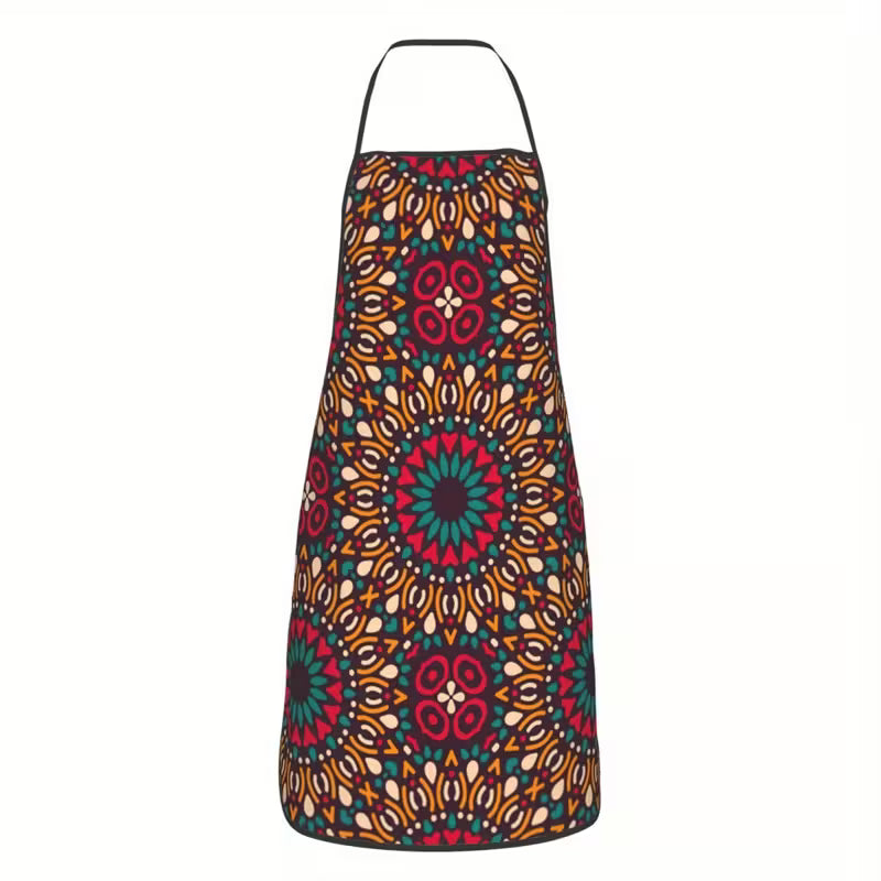 African Ankara Unisex Adjustable Bib Apron for Adults 2