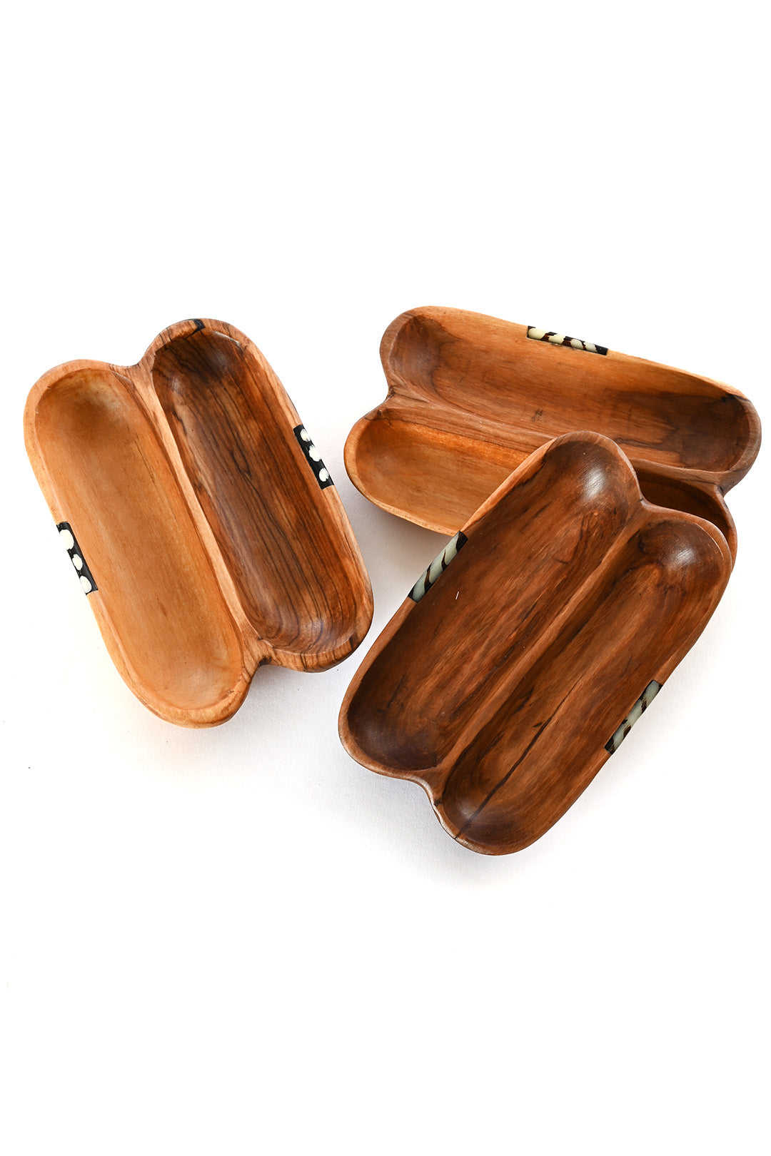 <i>Imperfect:</i> Wild Olive Wood & Cow Bone Side by Side Condiment Dish