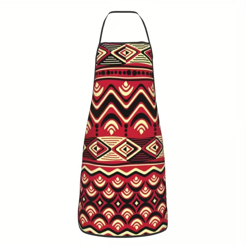 African Ankara Unisex Adjustable Bib Apron for Adults 4