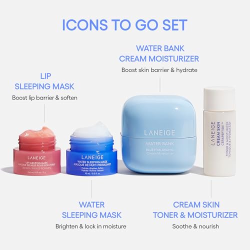 LANEIGE Water Bank Blue Hyaluronic Cream Moisturizer: Hydrating Korean Face Cream with Squalane & Ceramide for Skin Barrier Support, Dermatologist-Tested