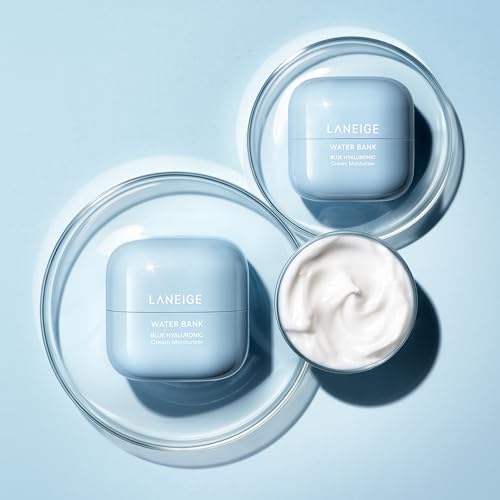 LANEIGE Water Bank Blue Hyaluronic Cream Moisturizer: Hydrating Korean Face Cream with Squalane & Ceramide for Skin Barrier Support, Dermatologist-Tested