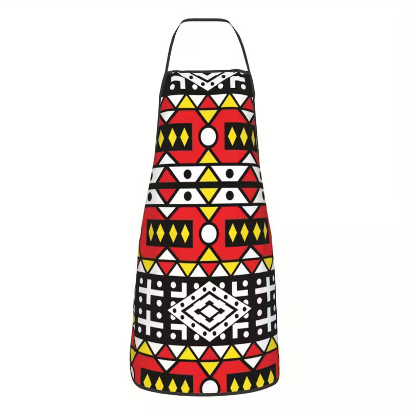 African Ankara Unisex Adjustable Bib Apron for Adults 5