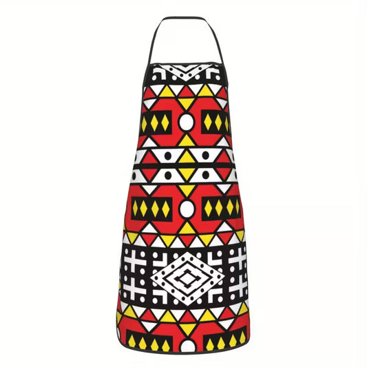 African Ankara Unisex Adjustable Bib Apron for Adults 5