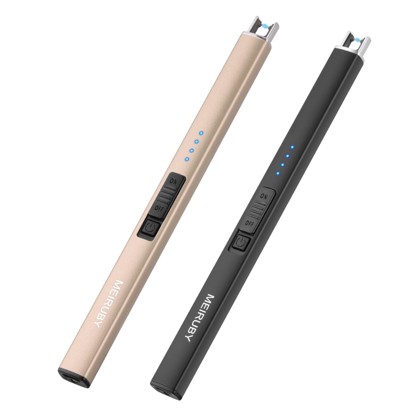 MEIRUBY Electric Candle Lighter, Christmas Stocking Stuffers Gifts for Women Mom Men Wife Sister, USB Arc Rechargeable Windproof Long Lighter for Candle BBQ Housewarming Birthday Gifts Idals