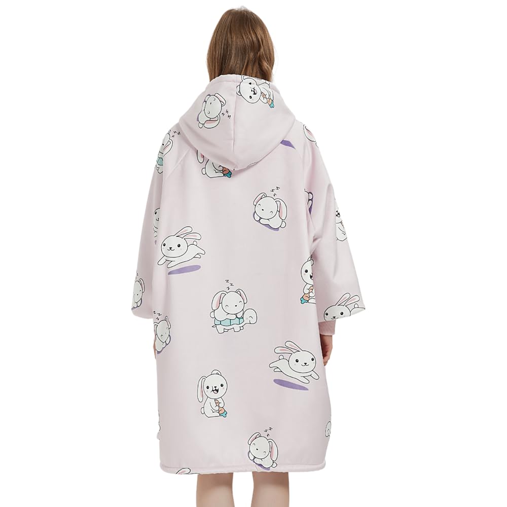 Krifey Wearable Blanket Hoodie, Oversized Sherpa Fleece Sweatshirt with Giant Pocket, Birthday Gifts for Women, Warm Christmas Gift for Mom, Wife, or Girlfriend