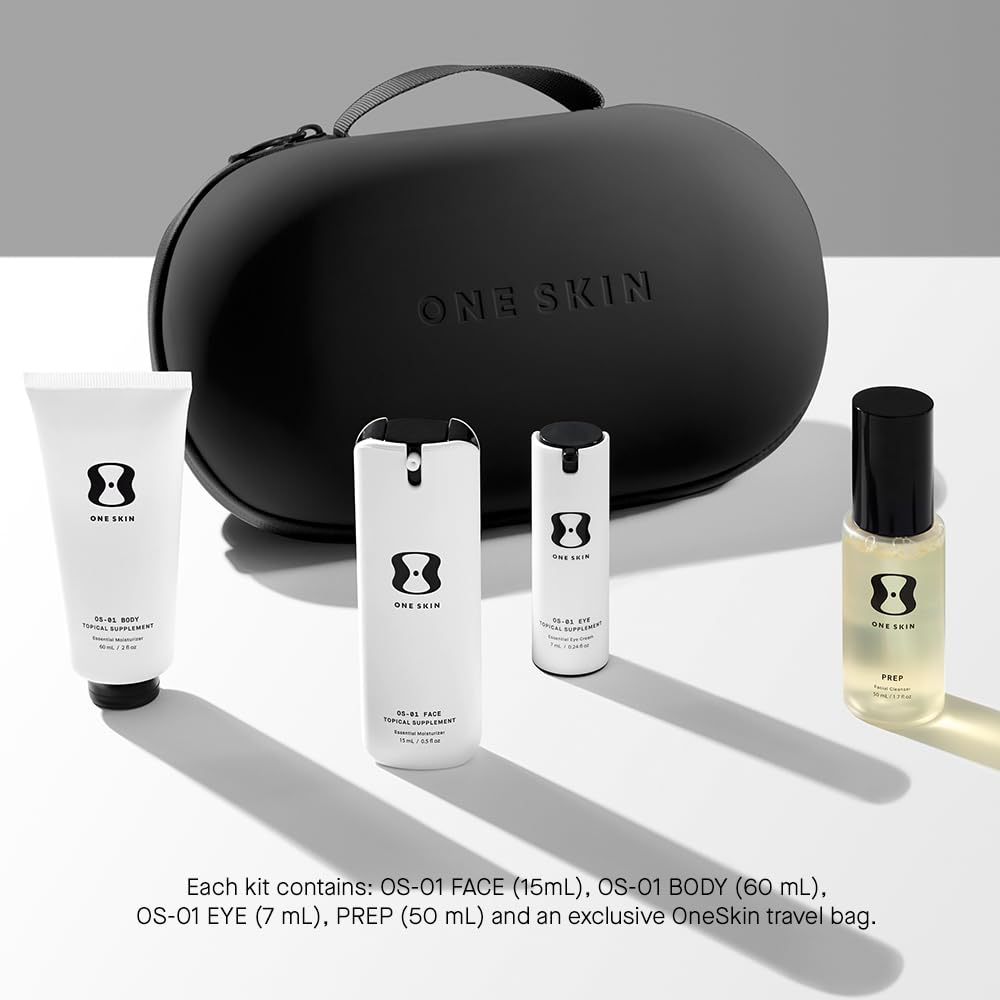 oneskin OS-01 Peptide Mini TRAVEL KIT - Skin Longevity Regimen, TSA-friendly Packaging, Developed by Scientists, For All Skin Types Including Sensitive Skin