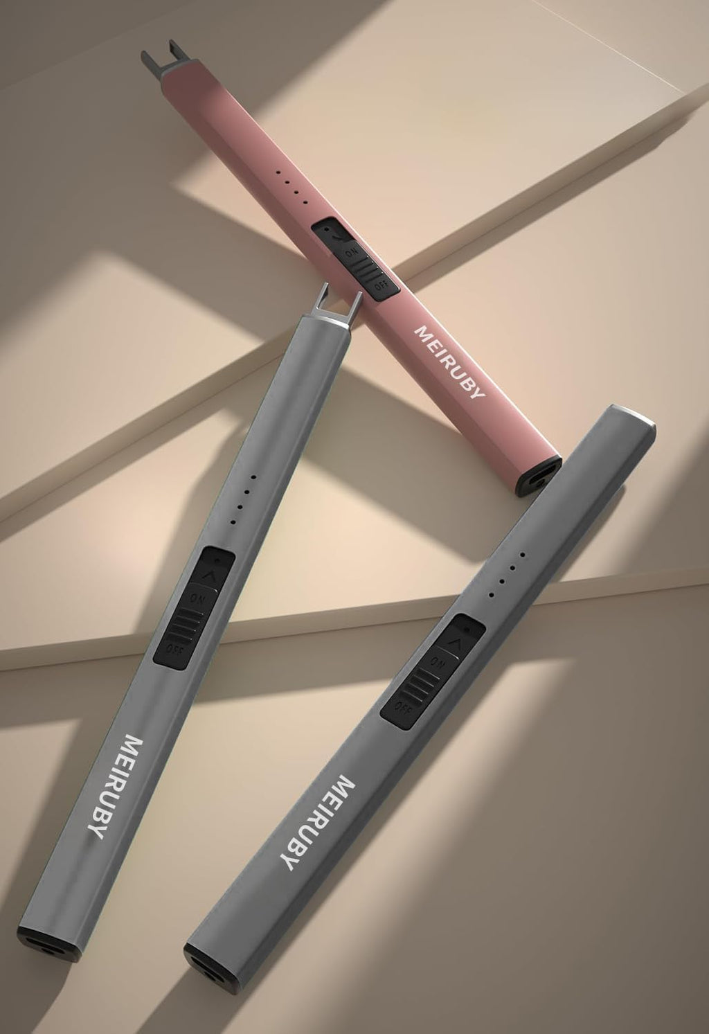 MEIRUBY Electric Candle Lighter, Christmas Stocking Stuffers Gifts for Women Mom Men Wife Sister, USB Arc Rechargeable Windproof Long Lighter for Candle BBQ Housewarming Birthday Gifts Idals