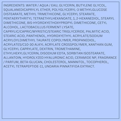 LANEIGE Water Bank Blue Hyaluronic Cream Moisturizer: Hydrating Korean Face Cream with Squalane & Ceramide for Skin Barrier Support, Dermatologist-Tested