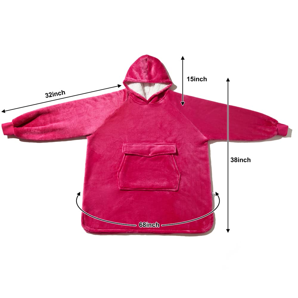 Krifey Wearable Blanket Hoodie, Oversized Sherpa Fleece Sweatshirt with Giant Pocket, Birthday Gifts for Women, Warm Christmas Gift for Mom, Wife, or Girlfriend