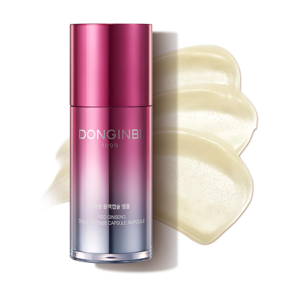 Donginbi Red Ginseng Daily Defense Special Set - Firming Cream(0.85 floz) & Korean Red Ginseng Essence(2.03 floz), Skin Barrier Repair Serum for Dry Skin, Korean Skin Care Gifts for Women