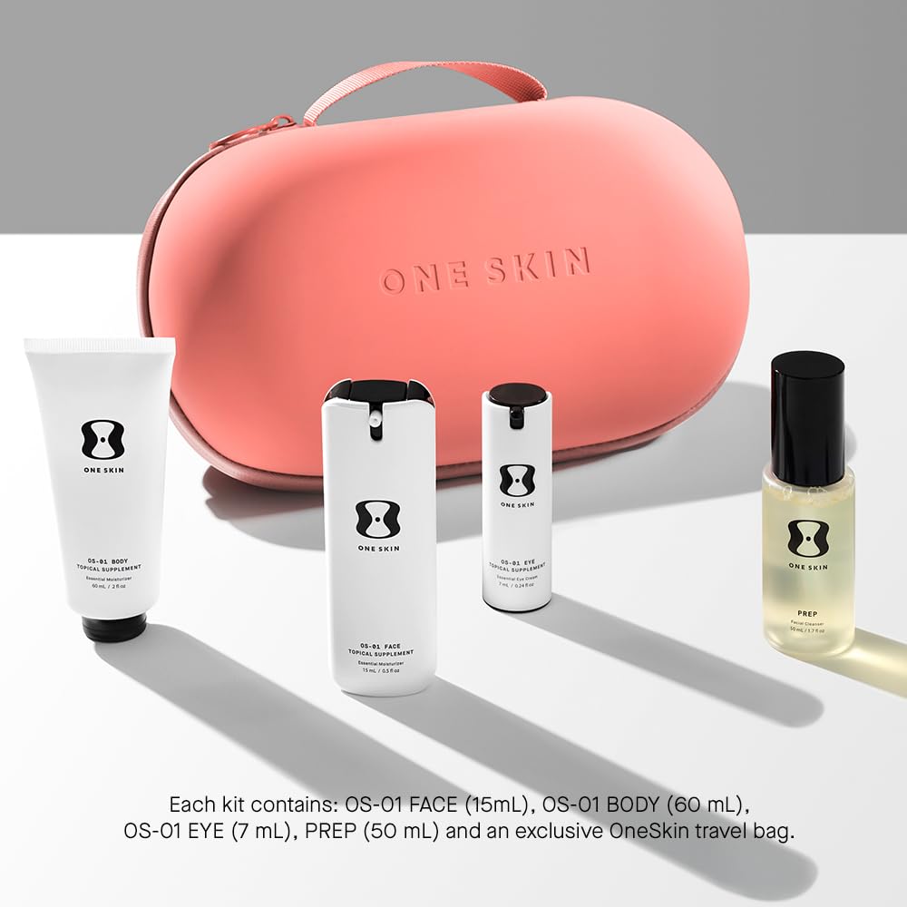 oneskin OS-01 Peptide Mini TRAVEL KIT - Skin Longevity Regimen, TSA-friendly Packaging, Developed by Scientists, For All Skin Types Including Sensitive Skin