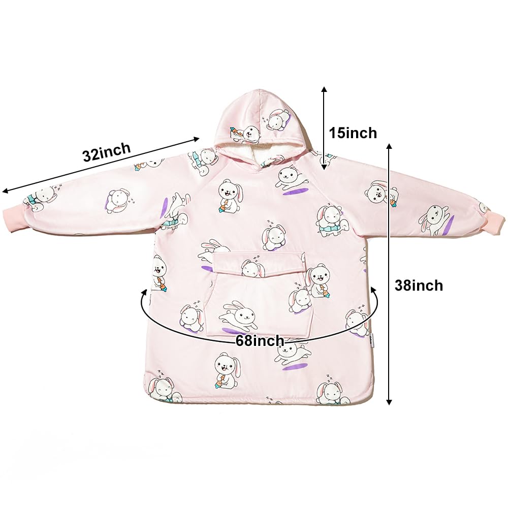 Krifey Wearable Blanket Hoodie, Oversized Sherpa Fleece Sweatshirt with Giant Pocket, Birthday Gifts for Women, Warm Christmas Gift for Mom, Wife, or Girlfriend