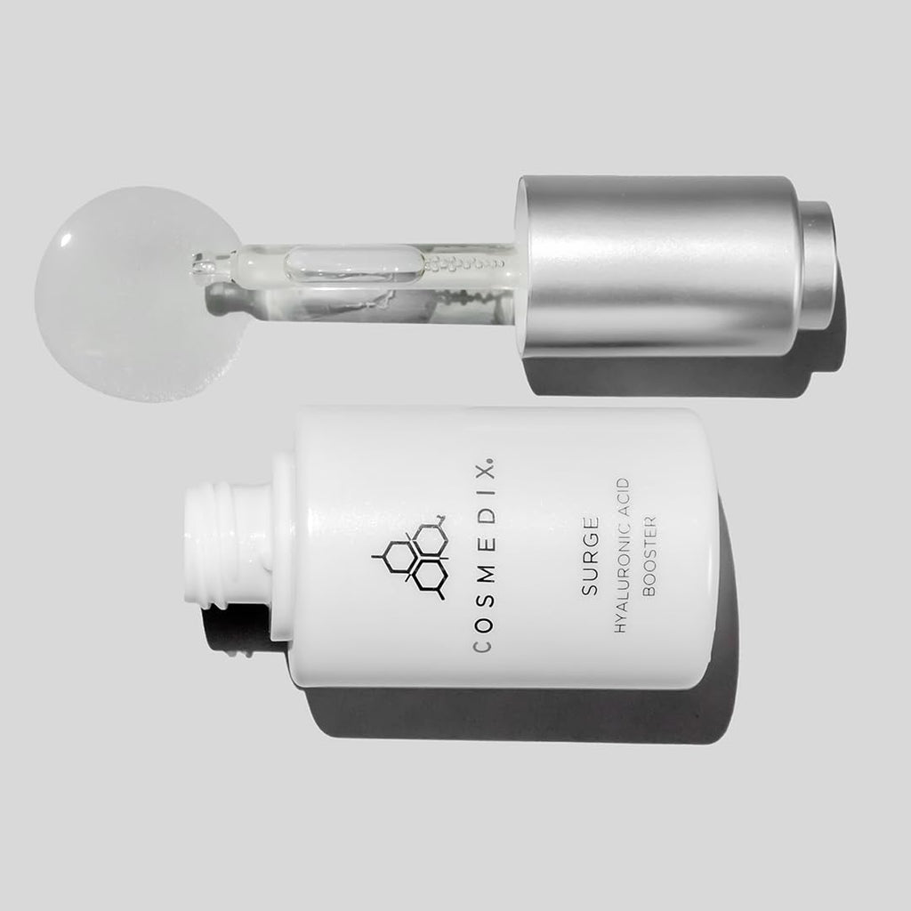 COSMEDIX Surge Hyaluronic Acid Booster for Face - Ultra Hydrating Face Serum with Vitamin C & Niacinamide Softens, Brightens & Moisturizes Skin - Facial Skin Care Product for Fine Lines & Wrinkles