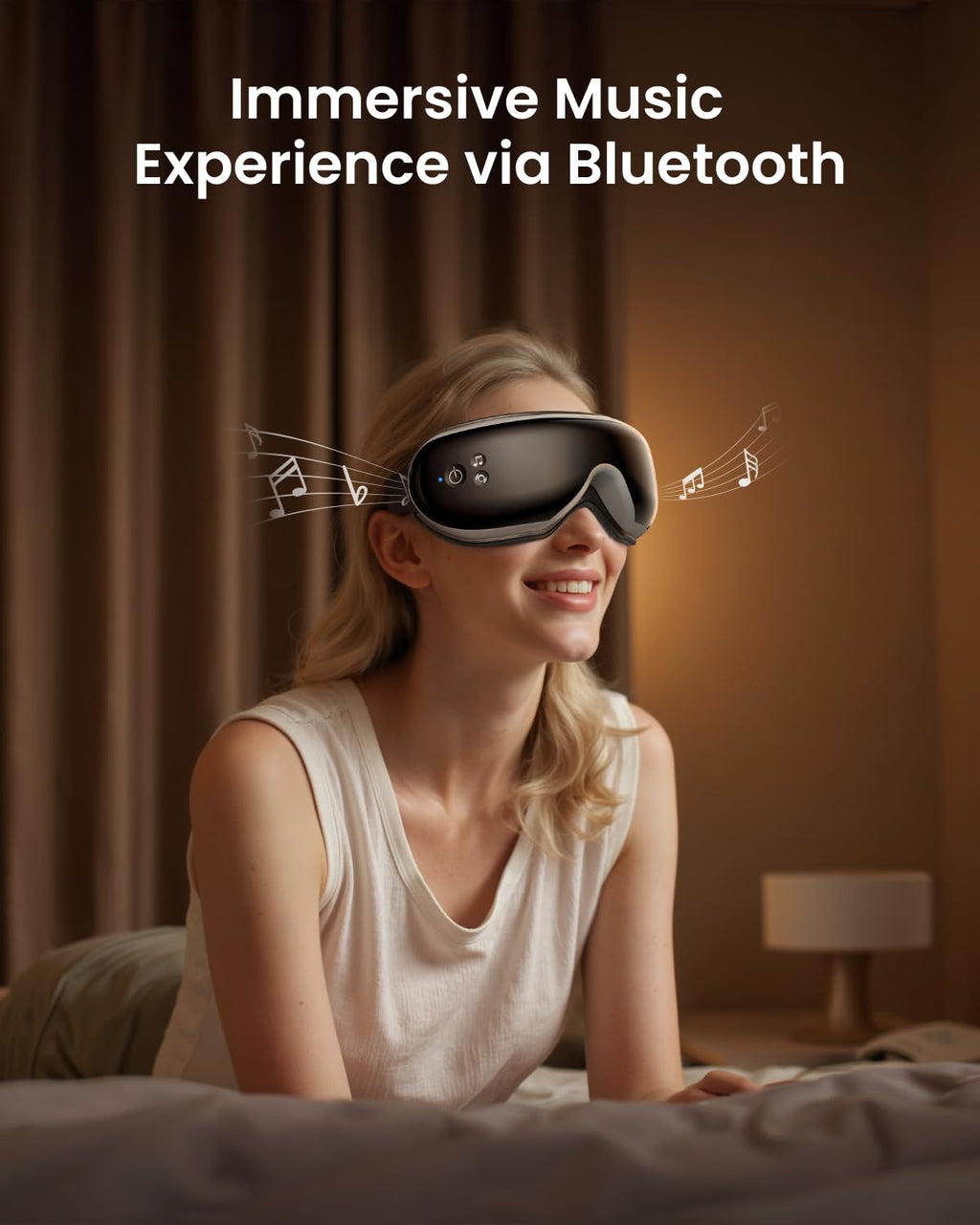 RENPHO Eyeris 1 Eye Massager with Remote, Christmas Birthday Gifts for Women Men, FSA Eligible HSA Sleep Mask with Heat, Compression, Headache Massager Scalp for Strain Relief Migraine Relief Stye Eye