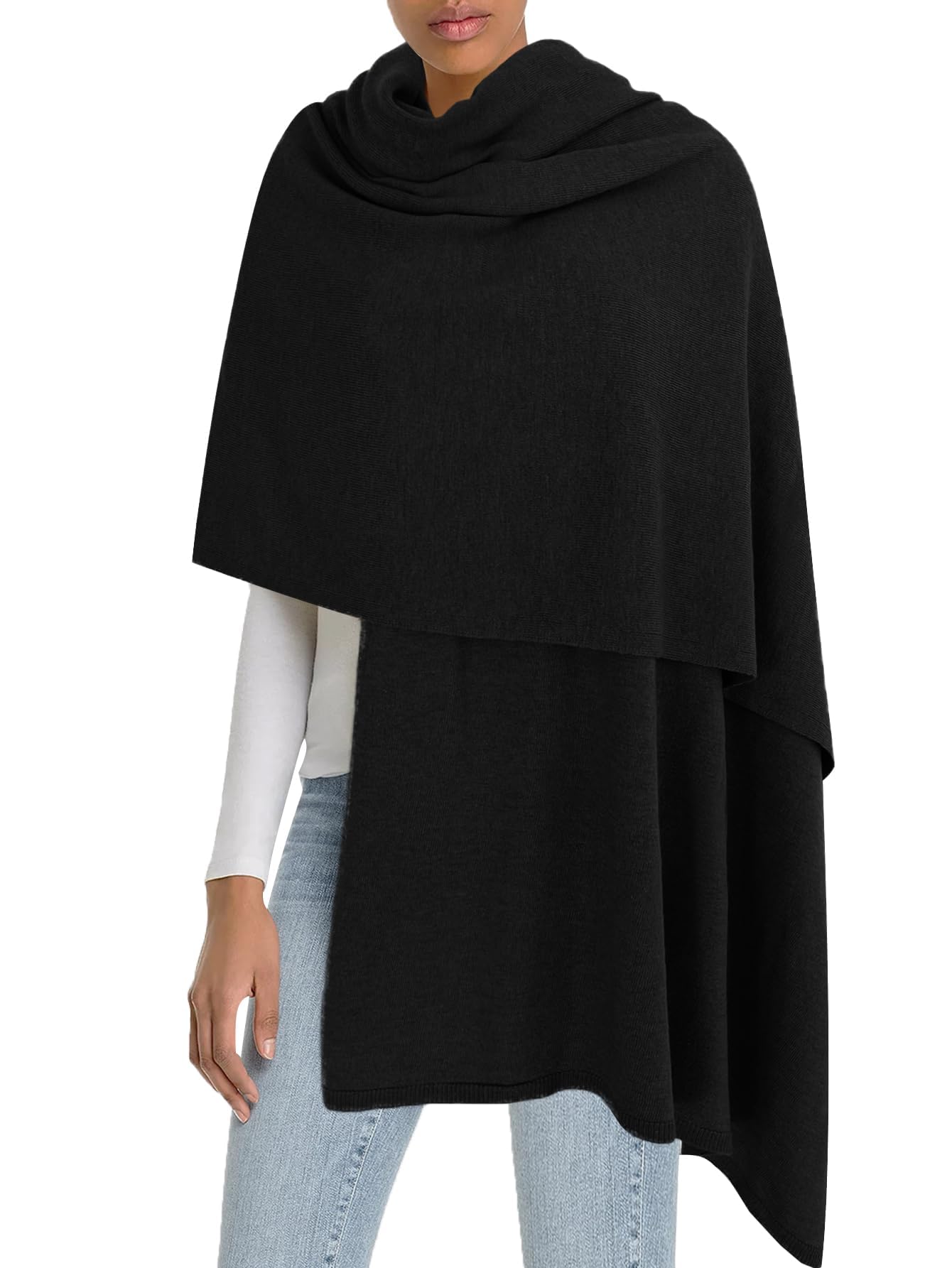 Moss Rose Women's Shawl Wrap Poncho Ruana Cape Open Front Cardigan Shawls for Fall Winter