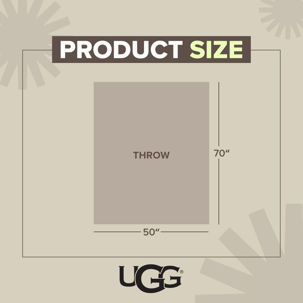 UGG Plush Faux Fur Throw Blanket Reversible Medium Weight Luxury Soft Throw Blankets for Bed or Chair, Hypoallergenic, Machine Washable, Home Decor, 50-inch x 70-inch, Charcoal Dark Grey (Euphoria)