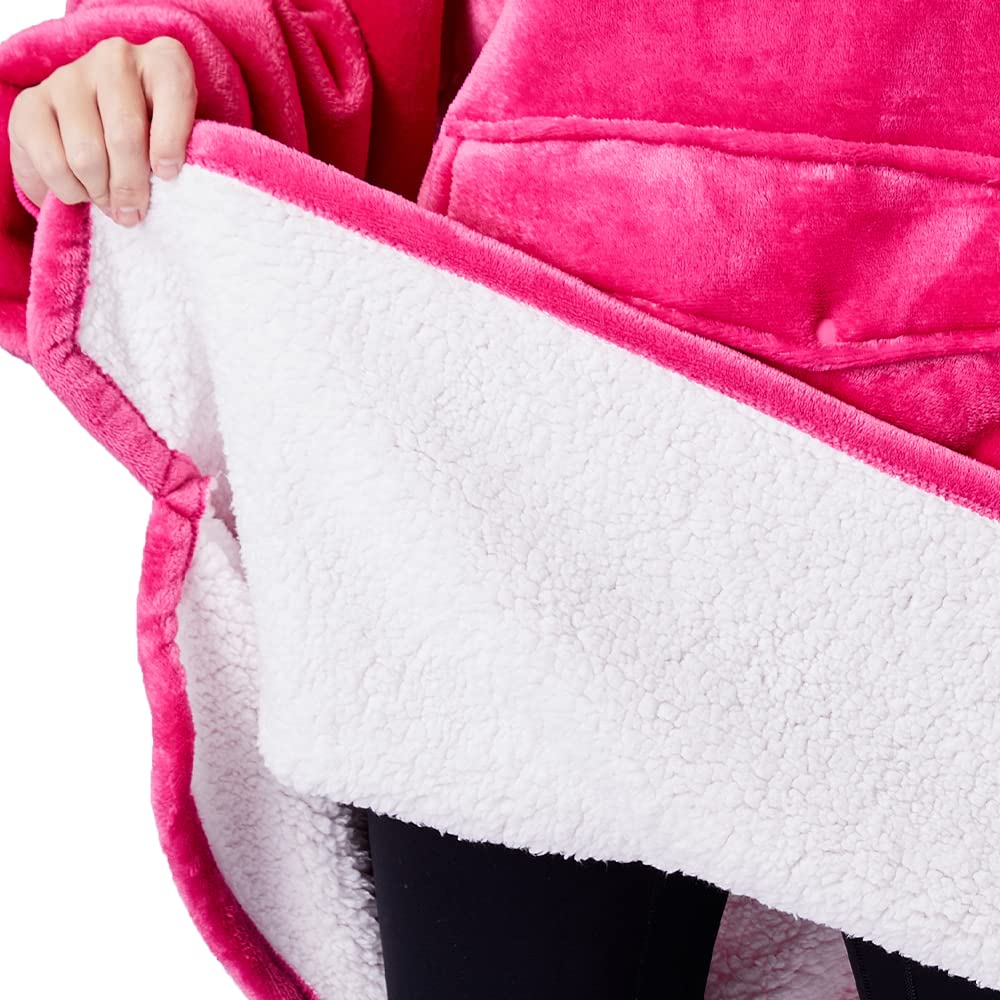 Krifey Wearable Blanket Hoodie, Oversized Sherpa Fleece Sweatshirt with Giant Pocket, Birthday Gifts for Women, Warm Christmas Gift for Mom, Wife, or Girlfriend