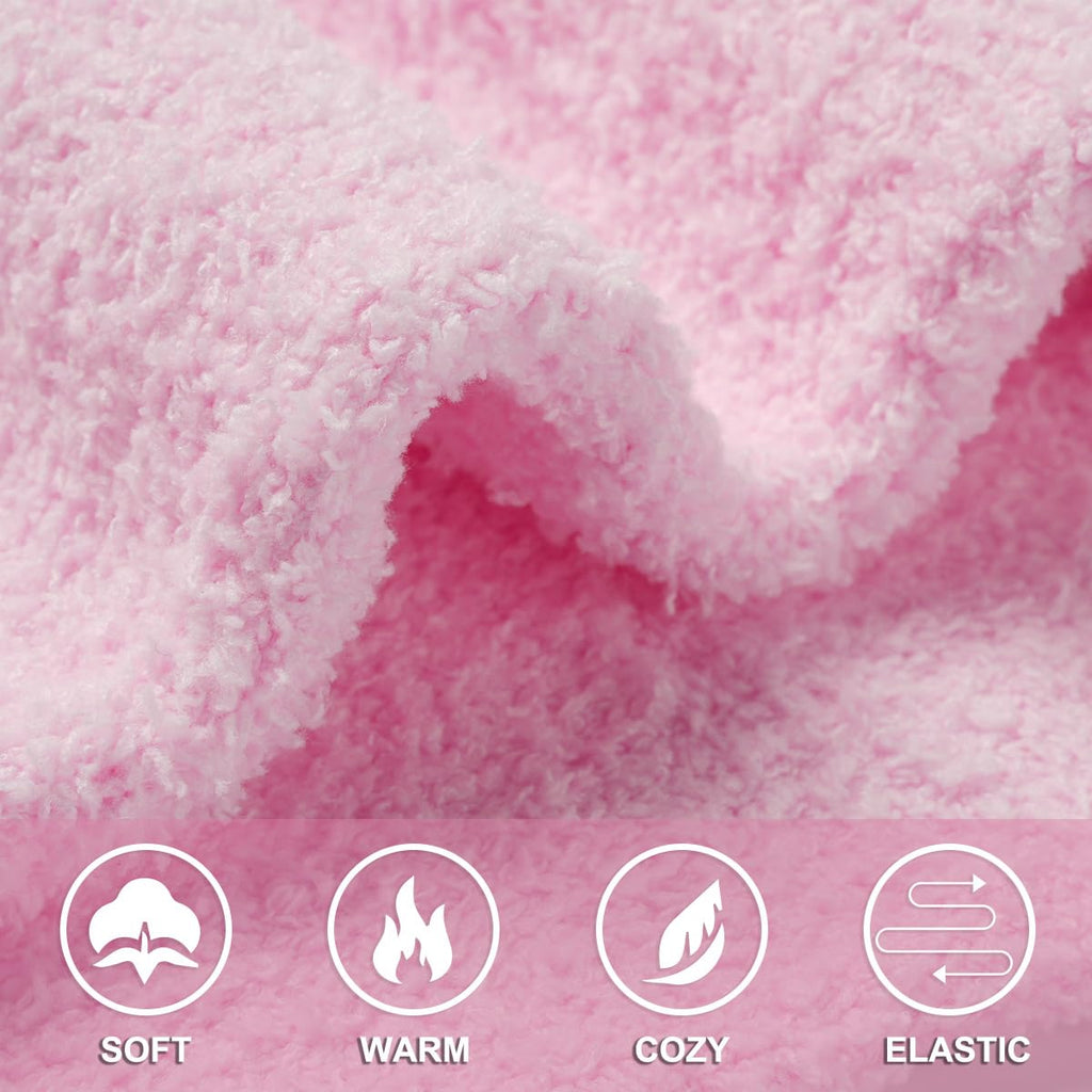 Fuzzy Socks for Women Gifts, Fluffy Cozy Plush Soft Slipper Socks for Fall Winter Christmas Warm Sleeping Home 5/6 Pairs