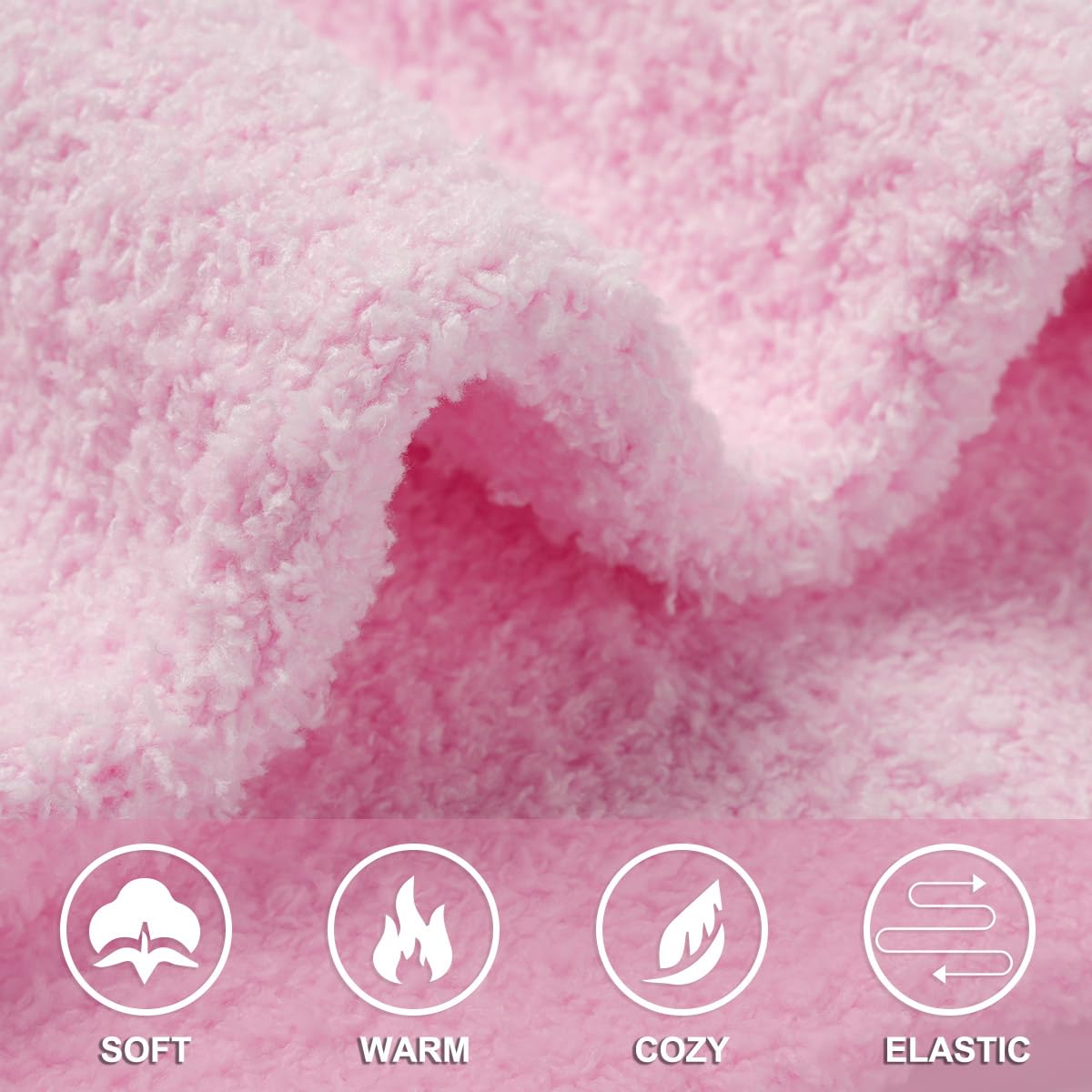 Fuzzy Socks for Women Gifts, Fluffy Cozy Plush Soft Slipper Socks for Fall Winter Christmas Warm Sleeping Home 5/6 Pairs