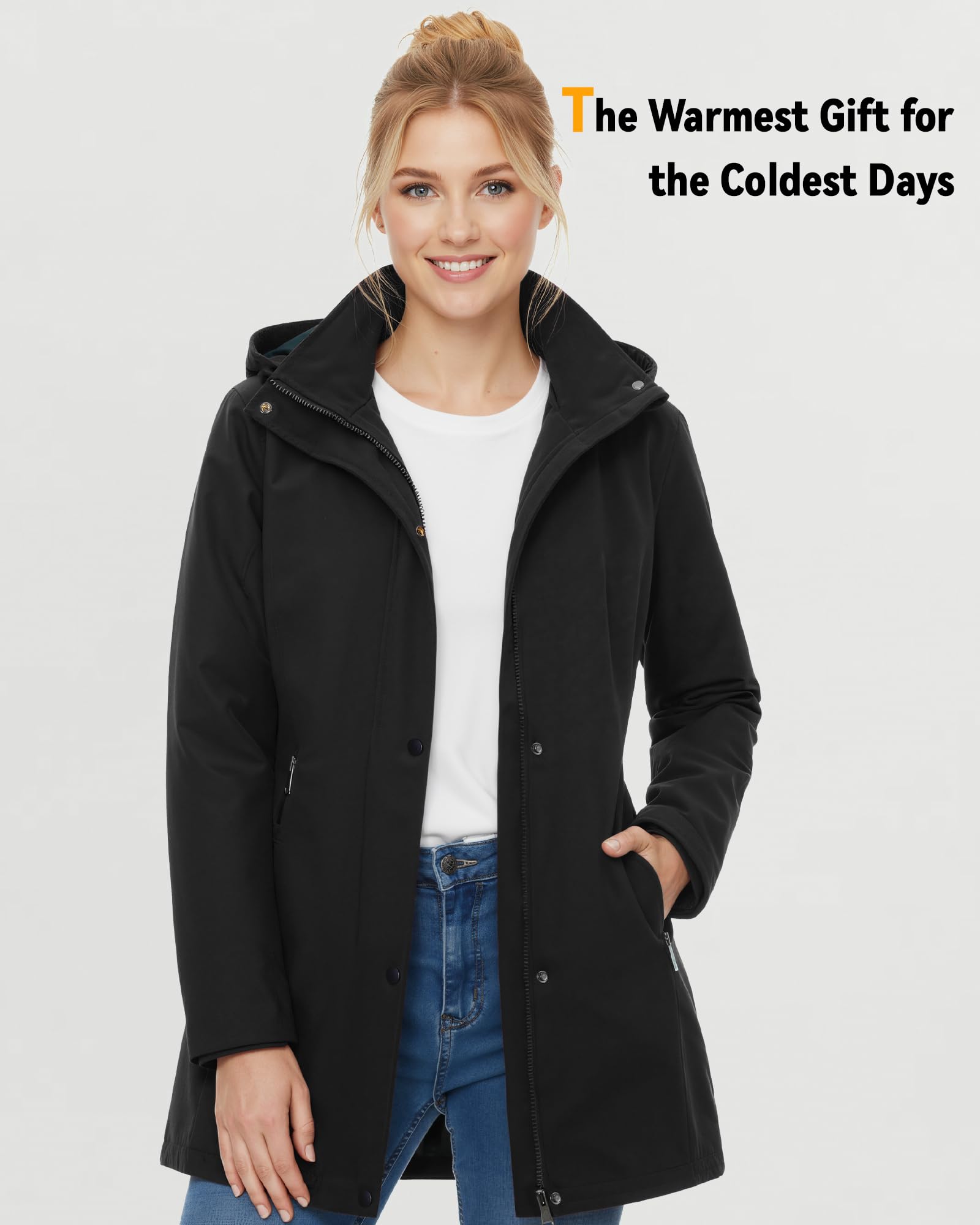 Graphene Women Heated Jacket 12V Fast Charge 18400mAh Large Capacity