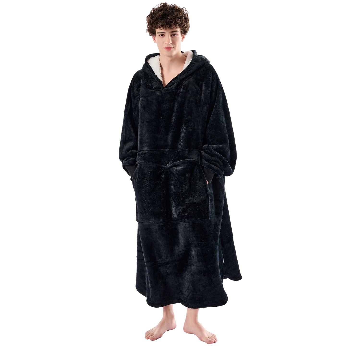 Krifey Wearable Blanket Hoodie, Oversized Sherpa Fleece Sweatshirt with Giant Pocket, Birthday Gifts for Women, Warm Christmas Gift for Mom, Wife, or Girlfriend