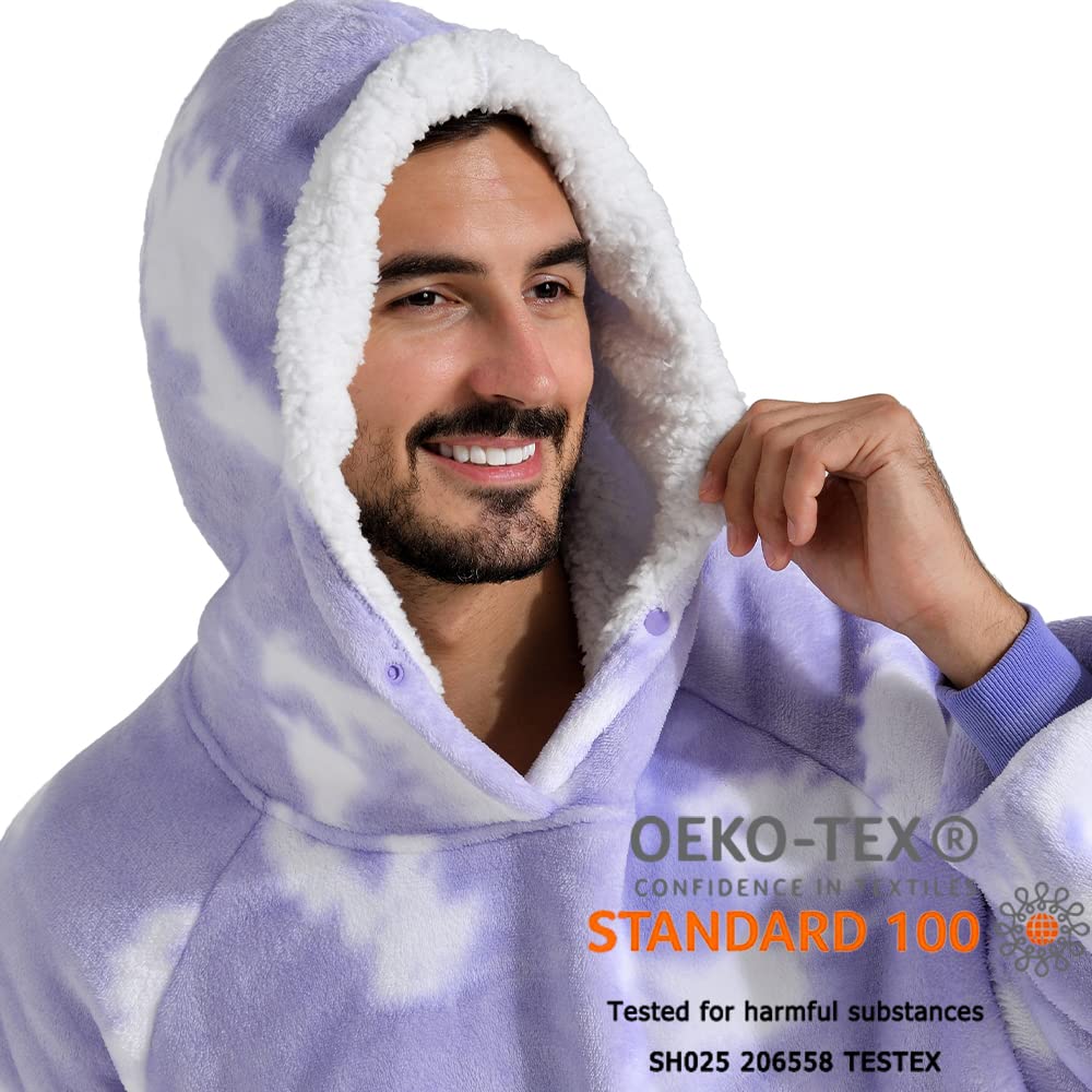 Krifey Wearable Blanket Hoodie, Oversized Sherpa Fleece Sweatshirt with Giant Pocket, Birthday Gifts for Women, Warm Christmas Gift for Mom, Wife, or Girlfriend