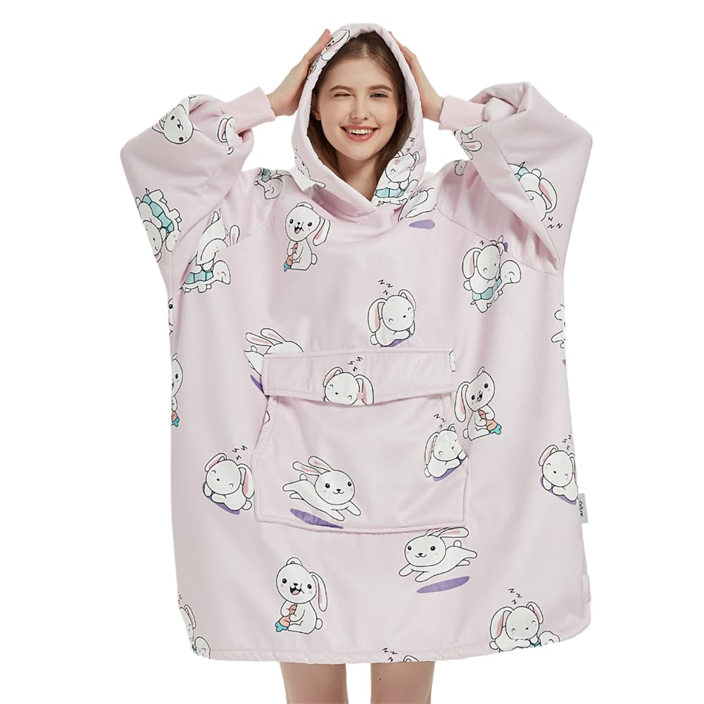 Krifey Wearable Blanket Hoodie, Oversized Sherpa Fleece Sweatshirt with Giant Pocket, Birthday Gifts for Women, Warm Christmas Gift for Mom, Wife, or Girlfriend